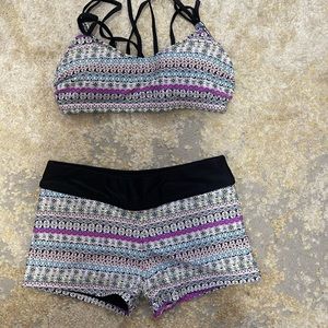 Two piece boy short swimsuit